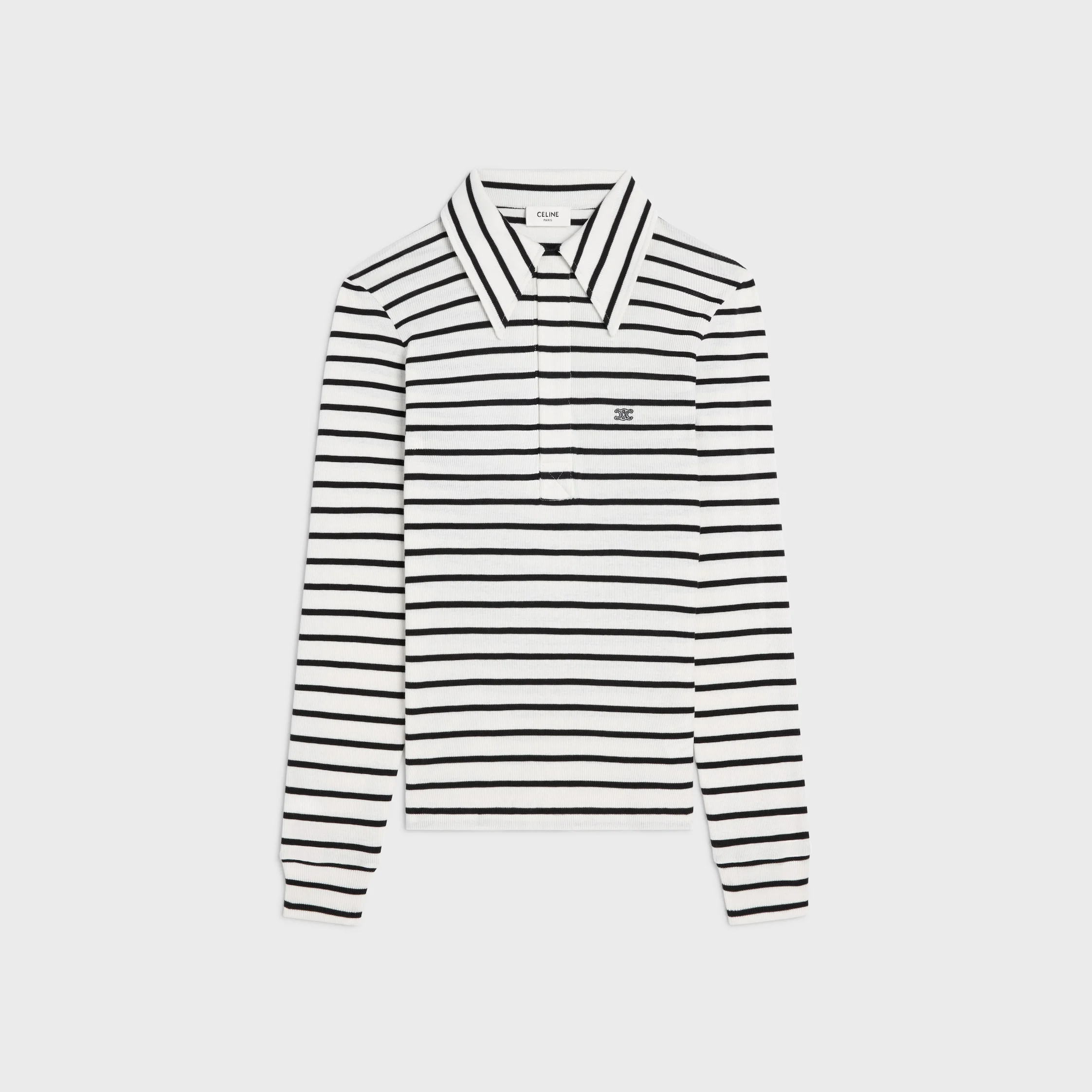 polo shirt IN striped silk jersey - 1