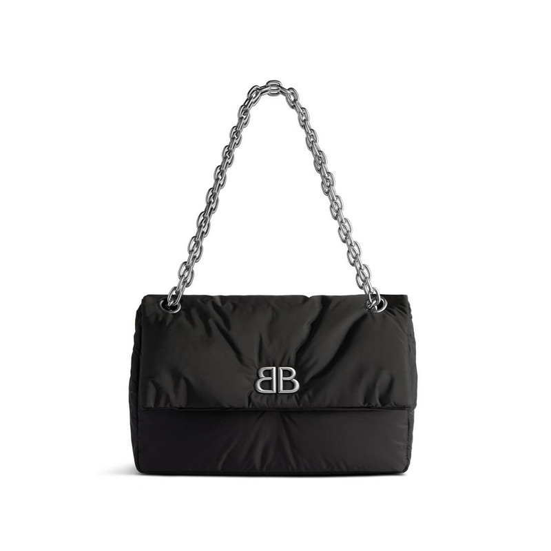 Women's Monaco Medium Chain Bag in Black - 1