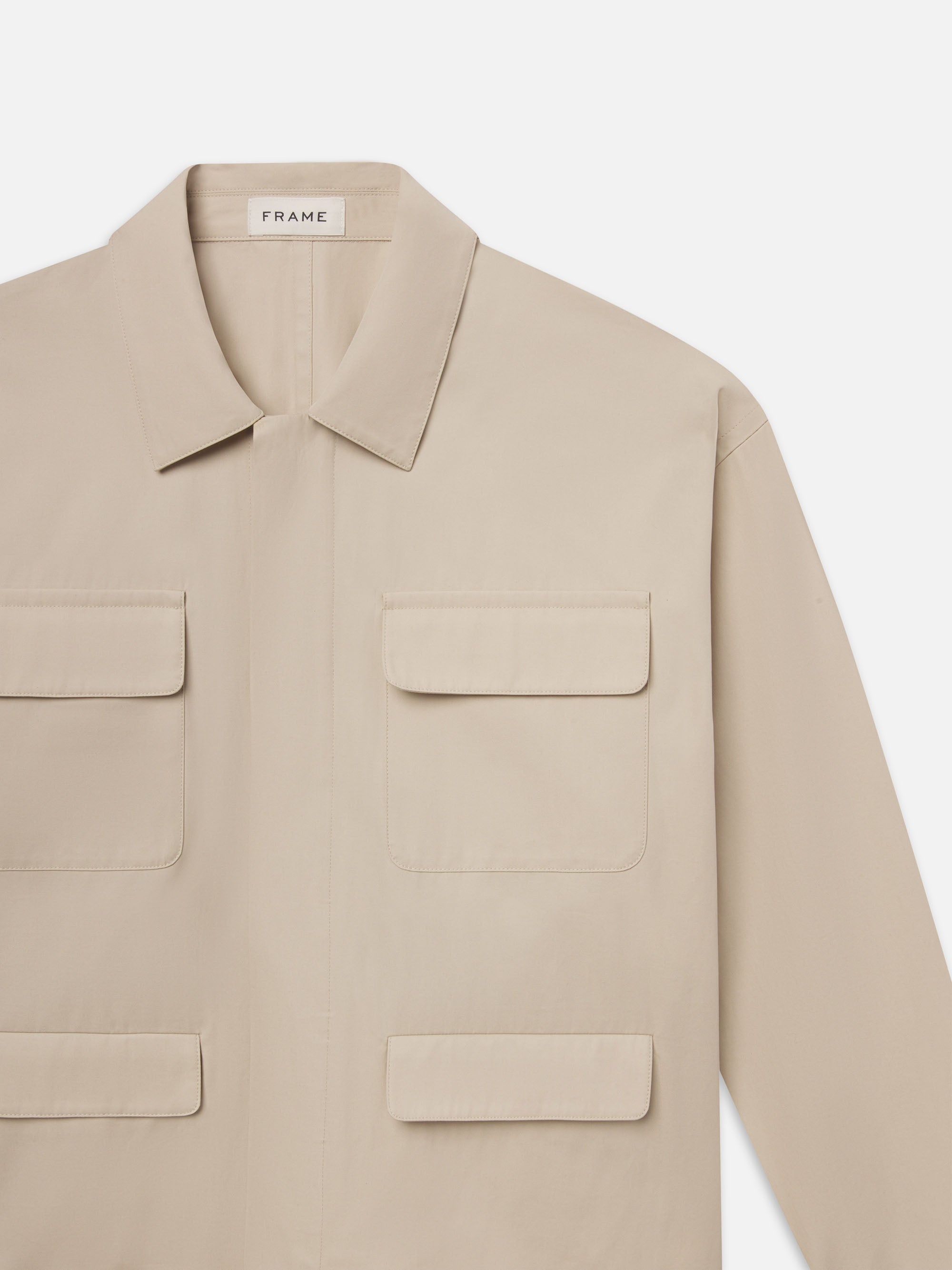Light Multi Pocket Jacket in Light Beige - 4
