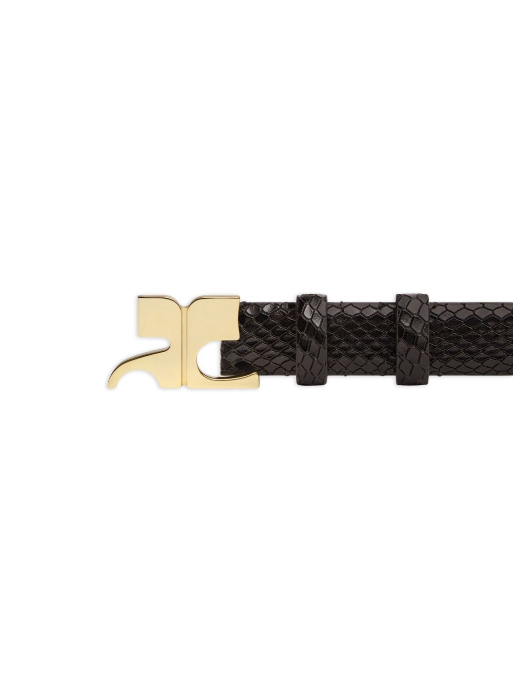 Viper snake-effect leather belt - 3