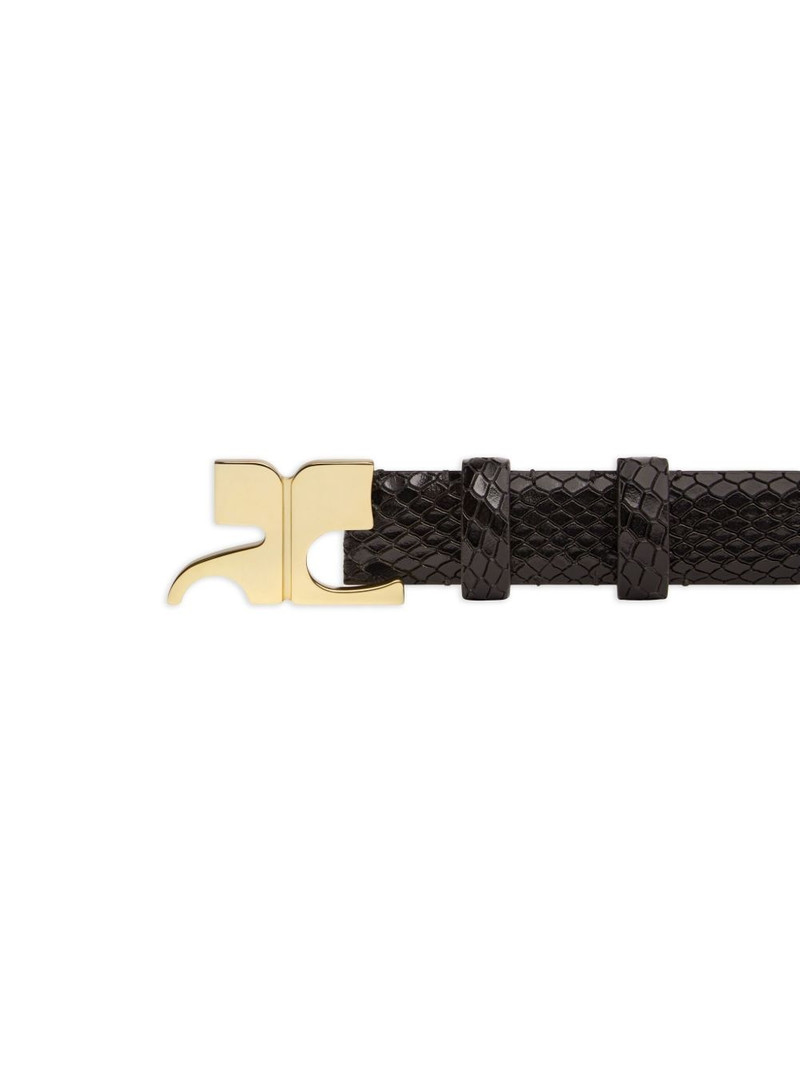 Viper snake-effect leather belt 3