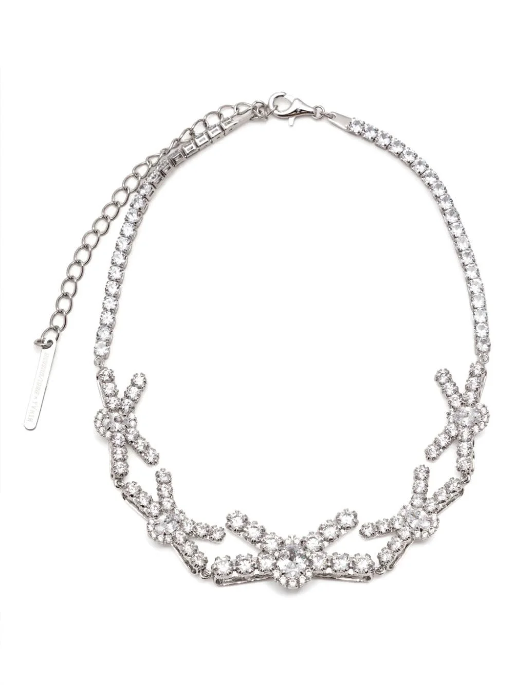 crystal-embellished necklace - 1