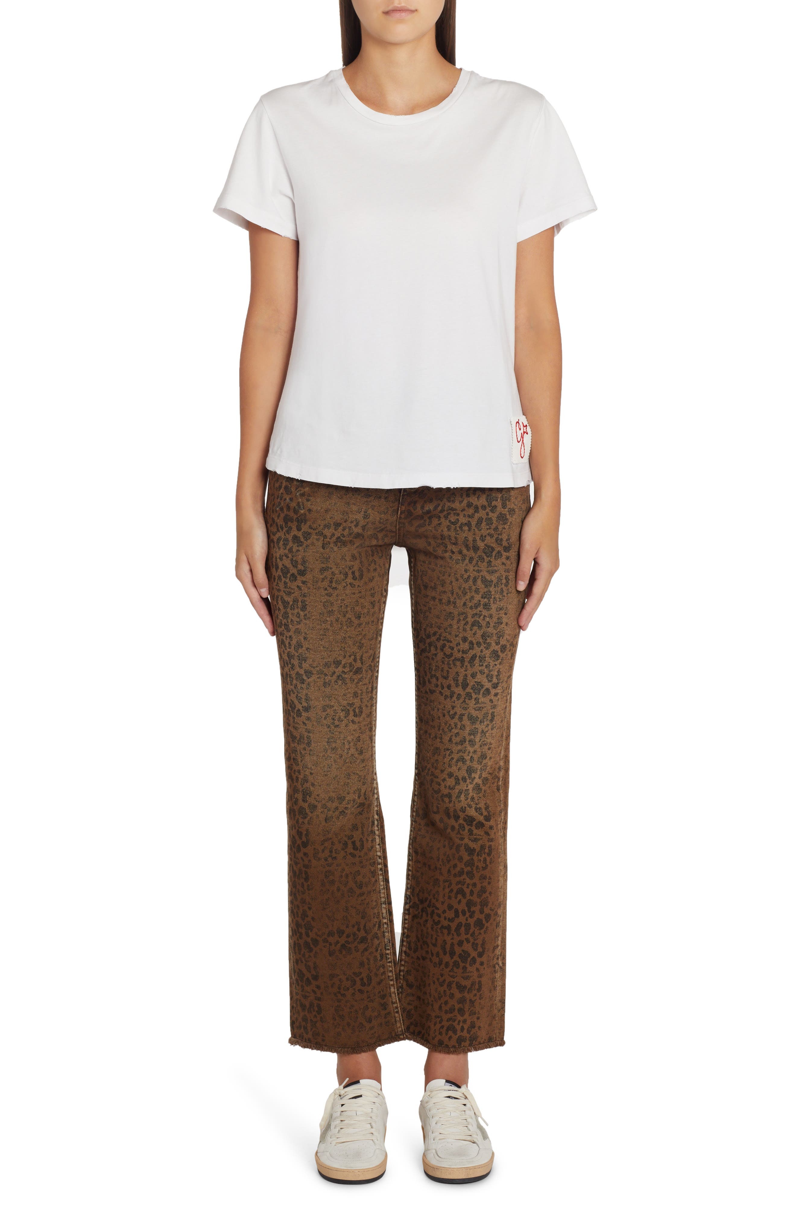 Distressed Slim Fit Cotton Jersey T-Shirt - 8