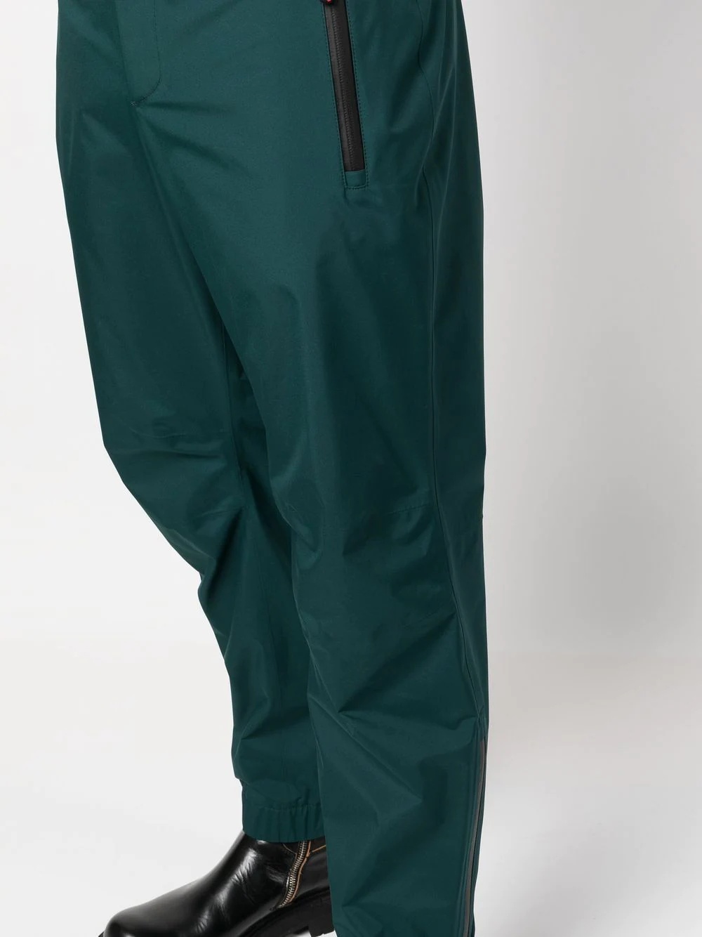 elasticated-waist straight-leg trousers - 5