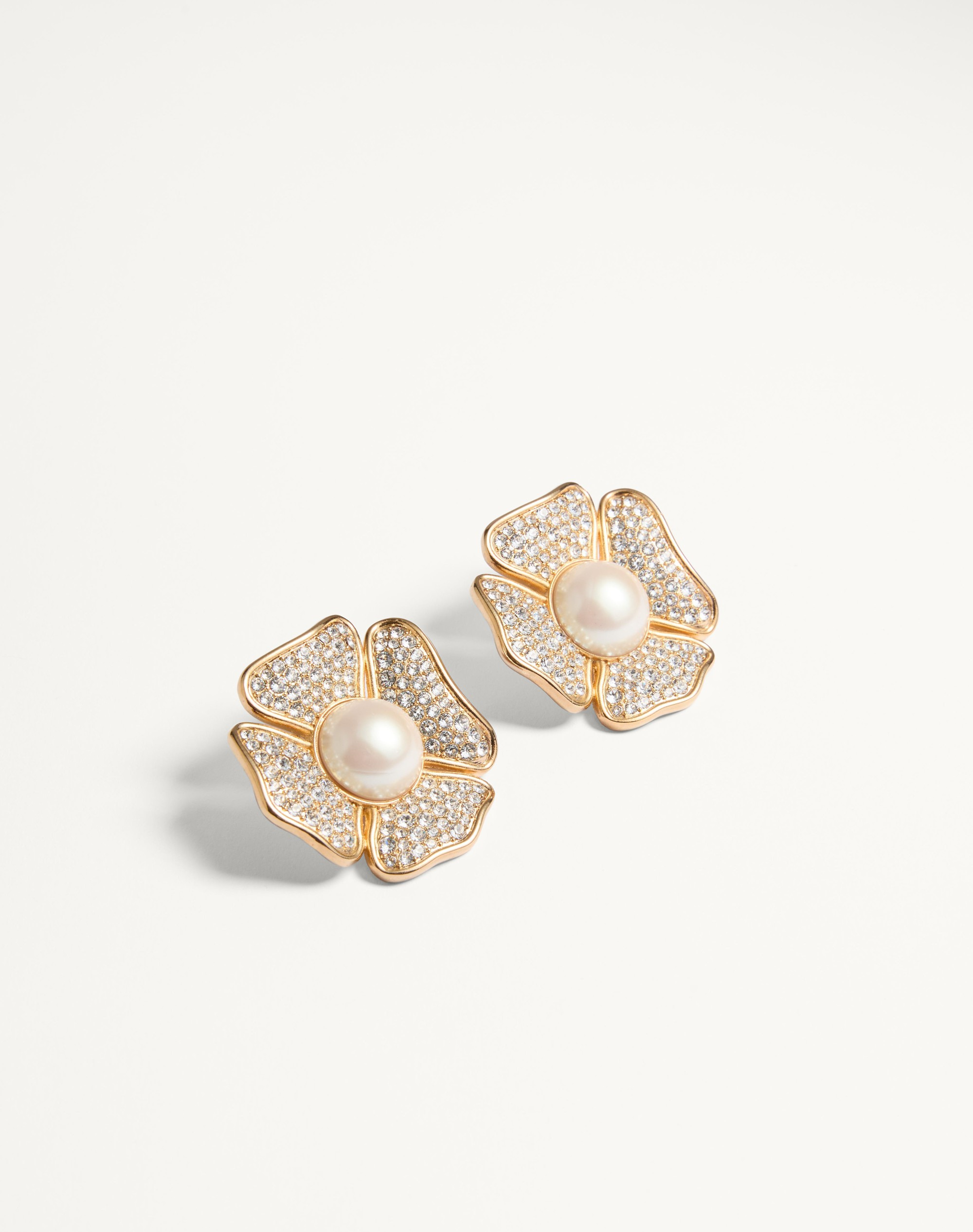 SAN FIN METAL EARRINGS WITH SWAROVSKI® CRYSTALS AND PEARLS - 3