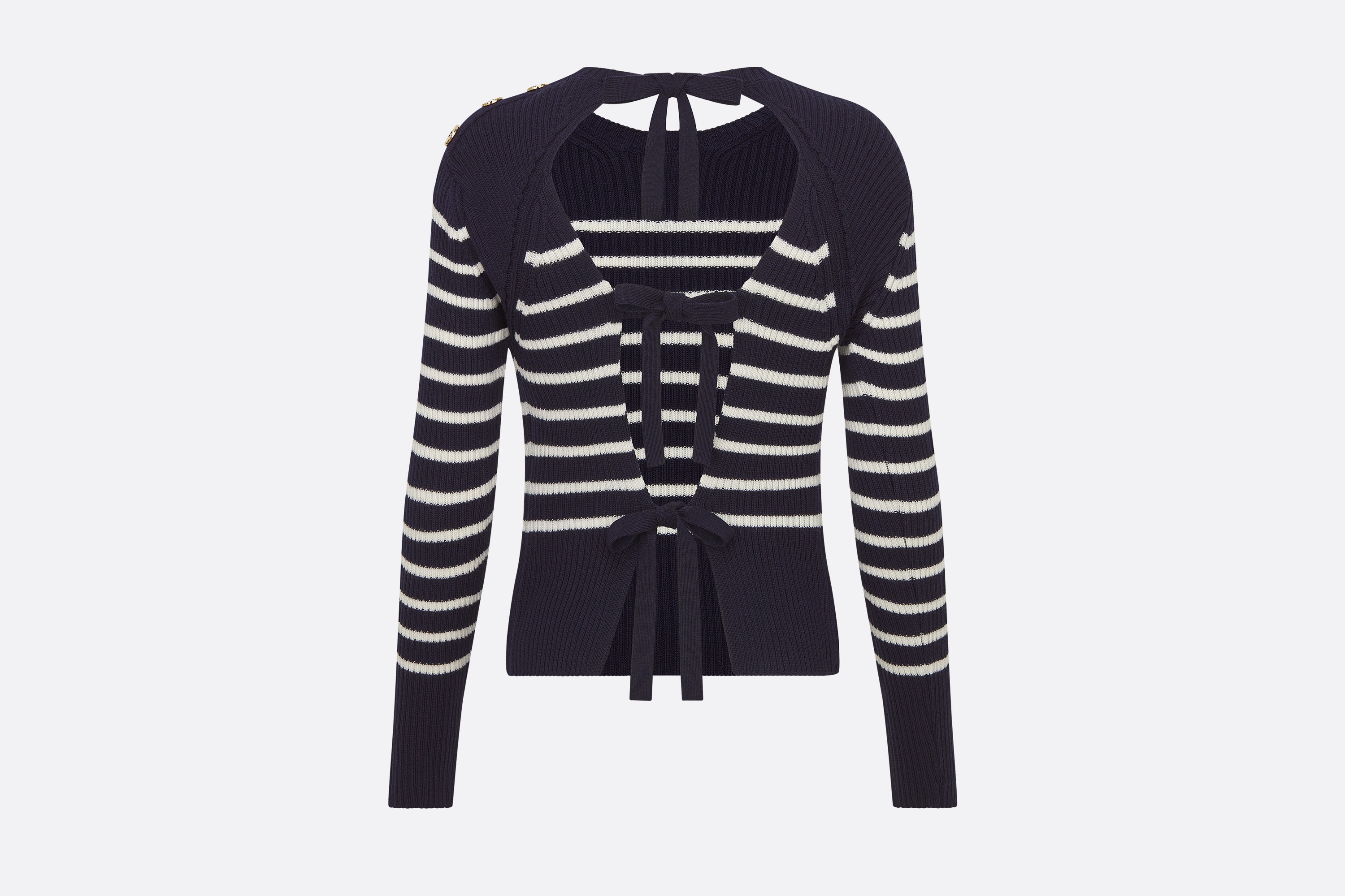 Dior Marinière Open-Back Sweater - 2