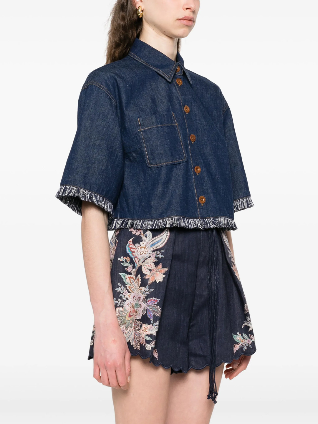 Rhiannon Fringe Denim Shirt - 3