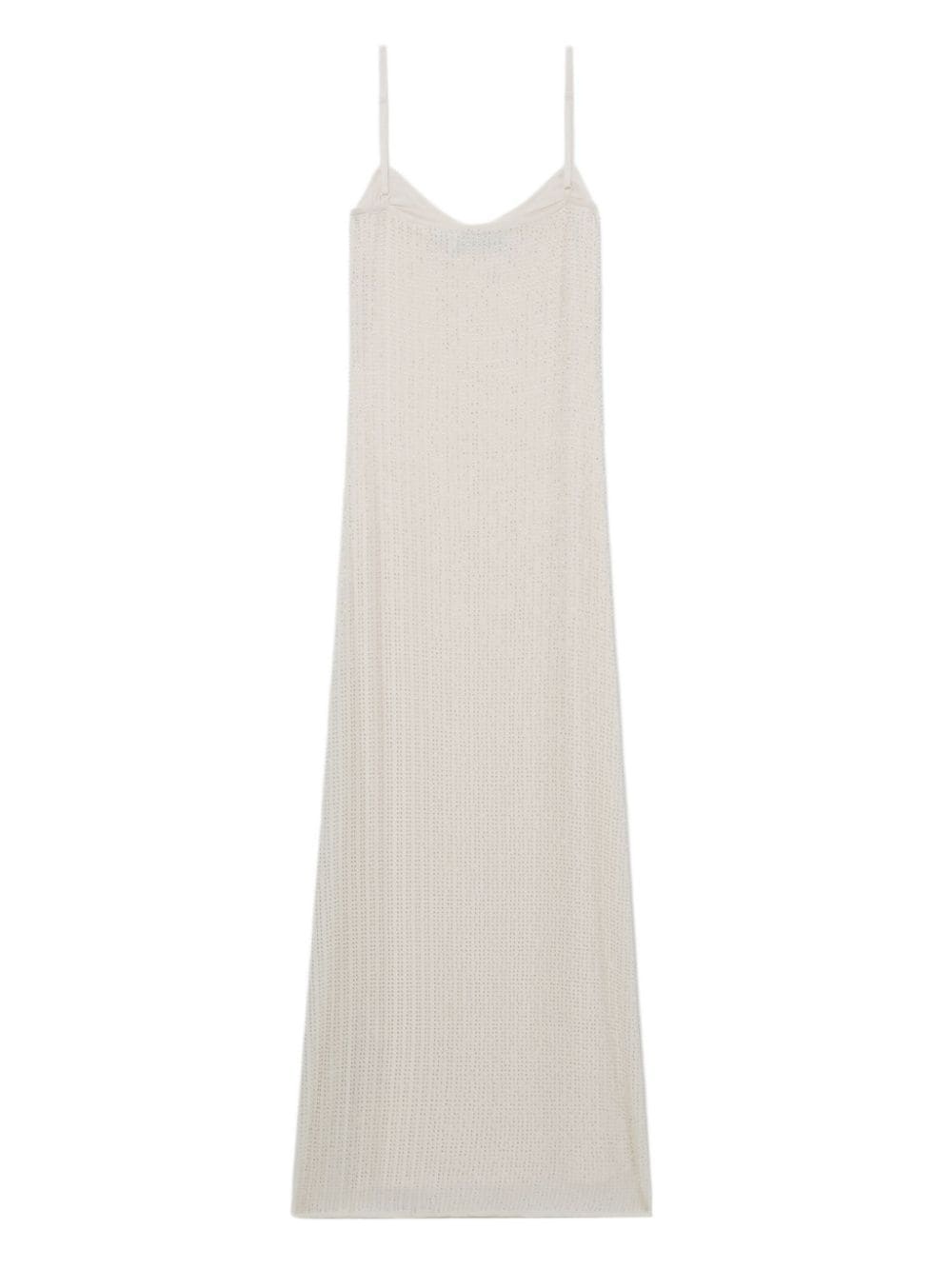 rhinestone-embellished sleeveless maxi dress - 6