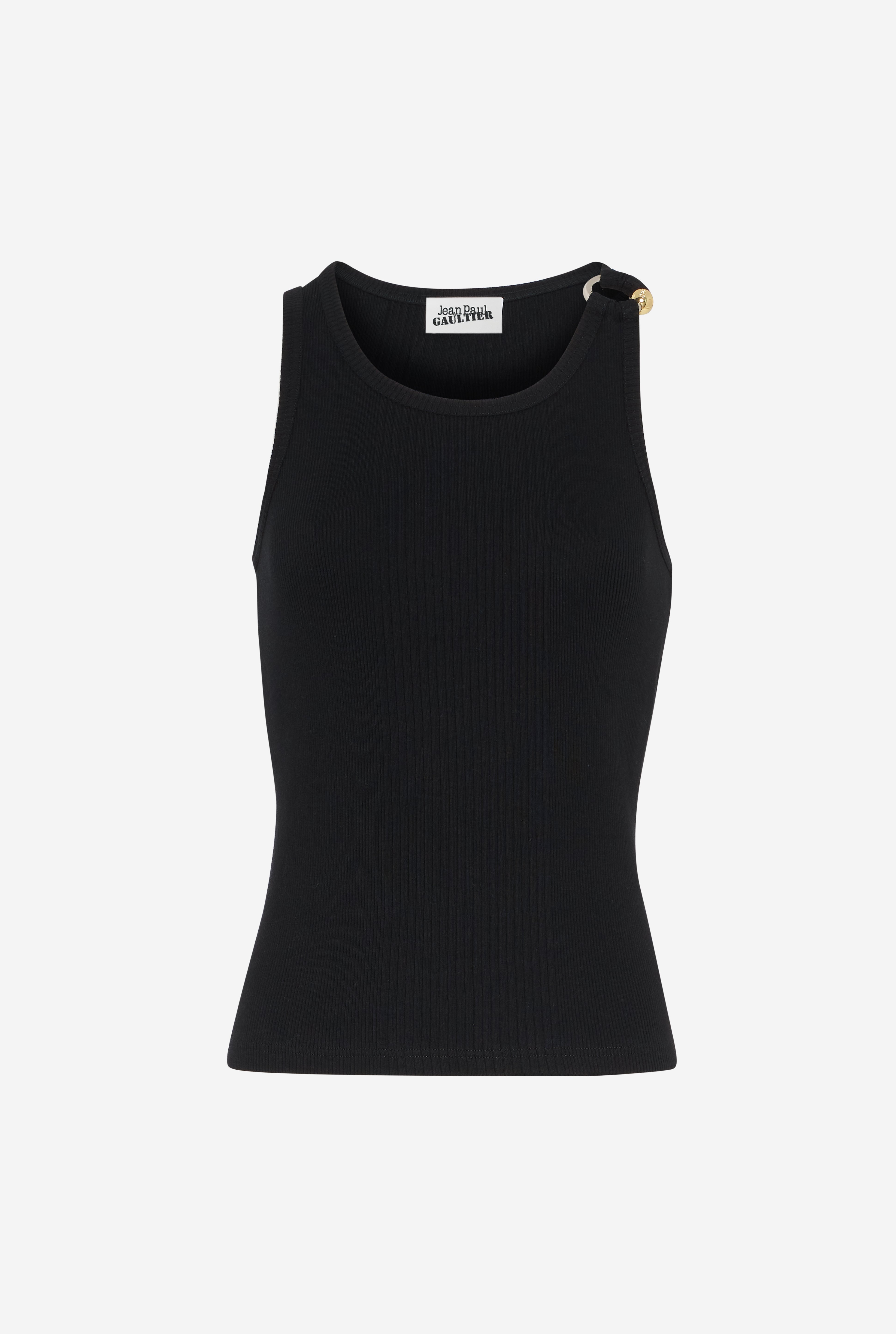 THE BLACK PIERCING TANK TOP - 8