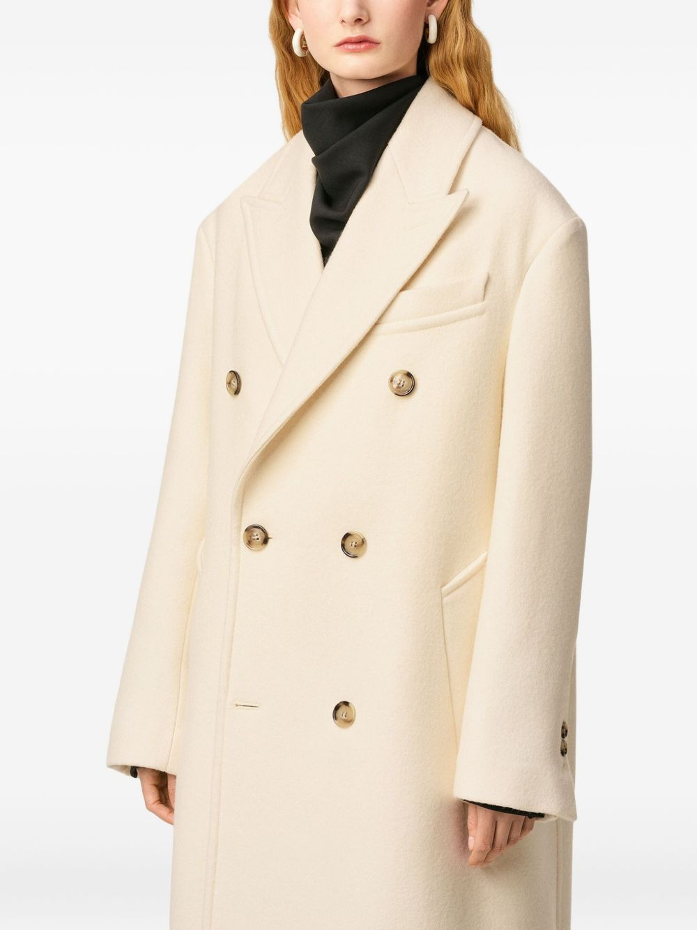 Ami Paris Women Long Double-Breasted Coat - 3