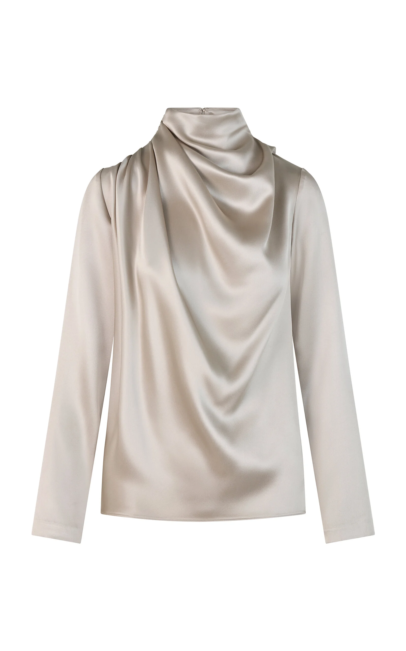 Sybil Silk Top silver - 1