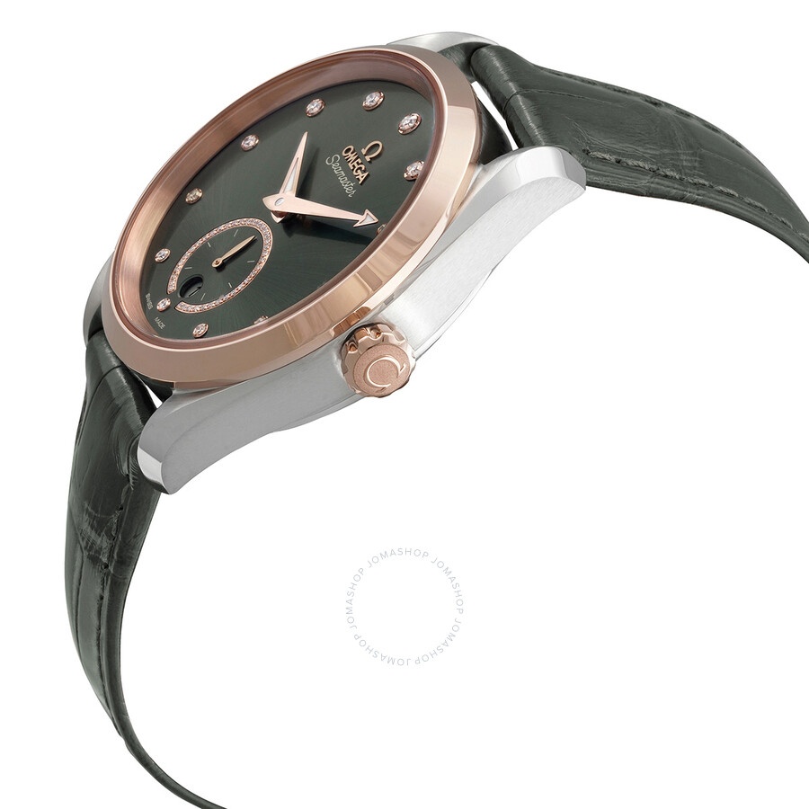 Omega Seamaster Automatic Chronometer Diamond Green Dial Ladies Watch 220.23.38.20.60.001 - 2