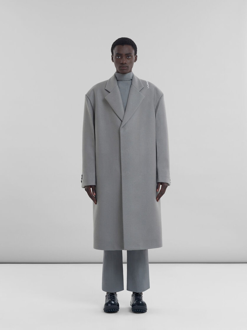 Marni GRAY WOOL OVERSIZED COAT outlook