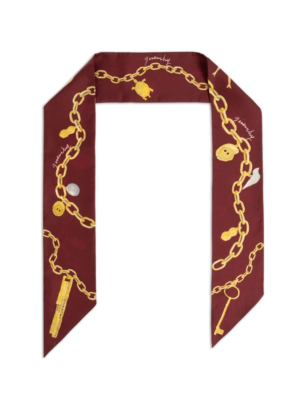 chain-print scarf - 1