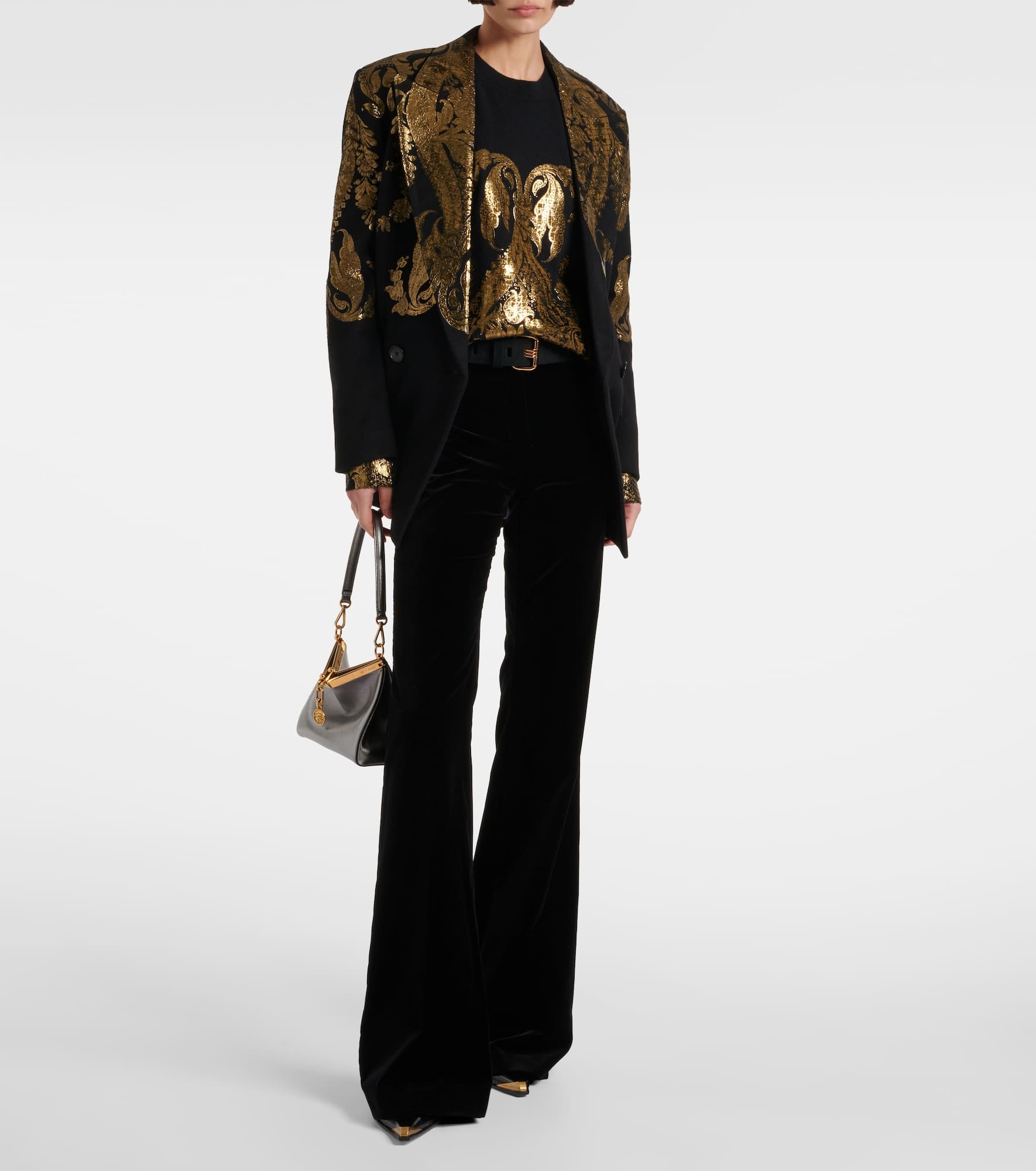 Paisley wool and cashmere blazer - 2