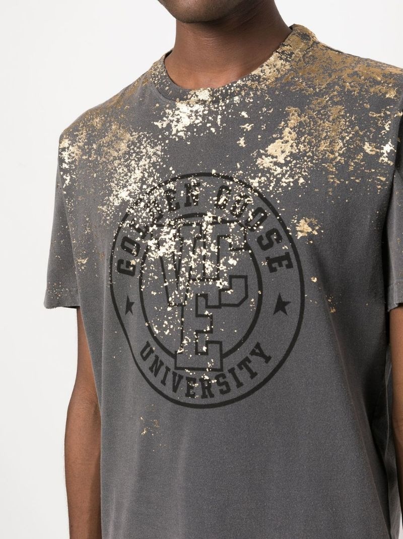 foil-print cotton T-shirt - 5