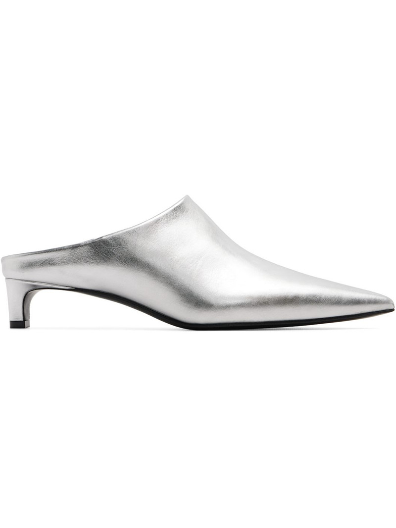 Silver Mule Heels 1