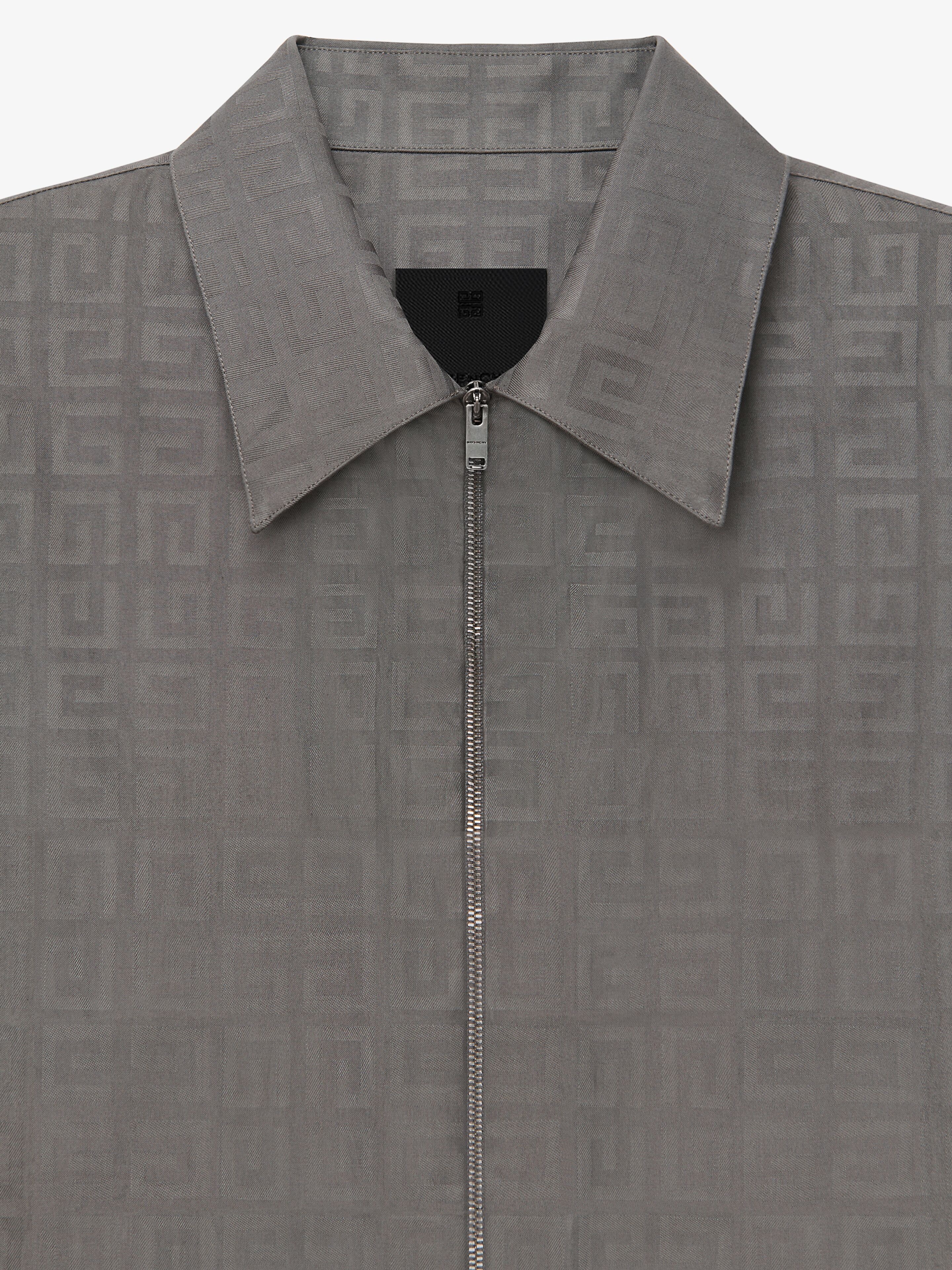 BOXY FIT ZIPPED SHIRT IN 4G JACQUARD - 5