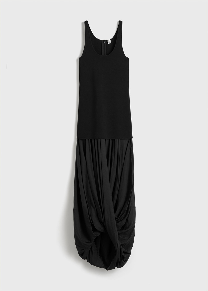 Cocoon tank dress black 1
