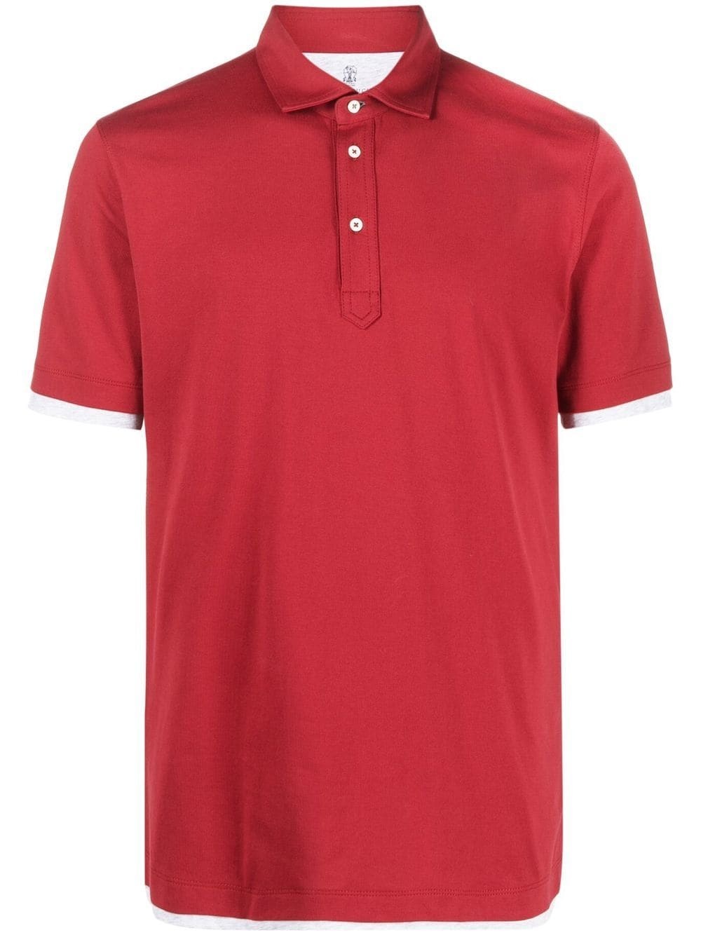 short-sleeve cotton polo shirt - 1