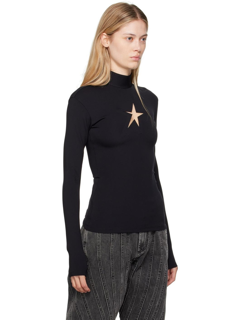 MUGLER Black Star Turtleneck outlook