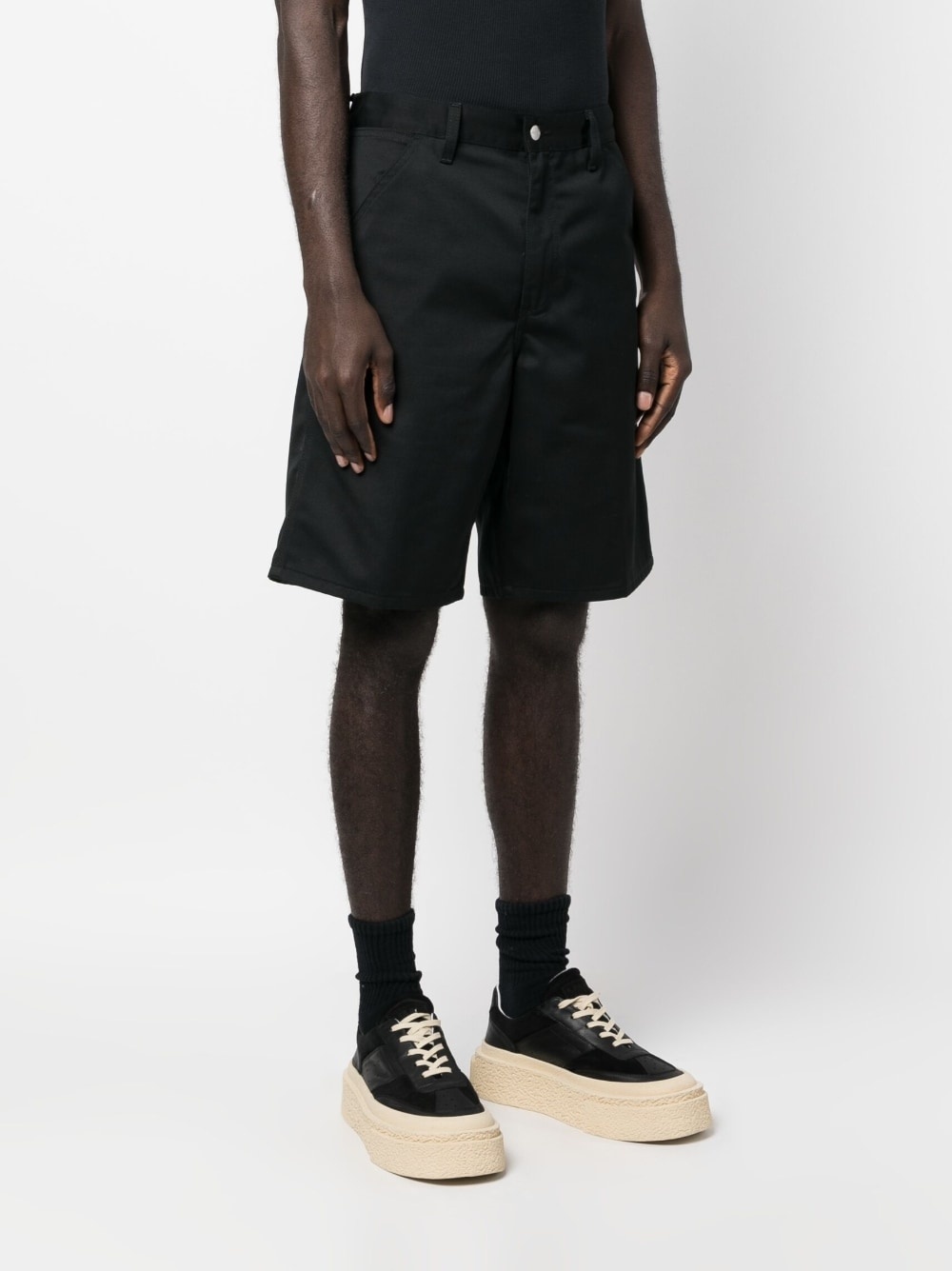 logo-patch knee-length bermuda shorts - 4