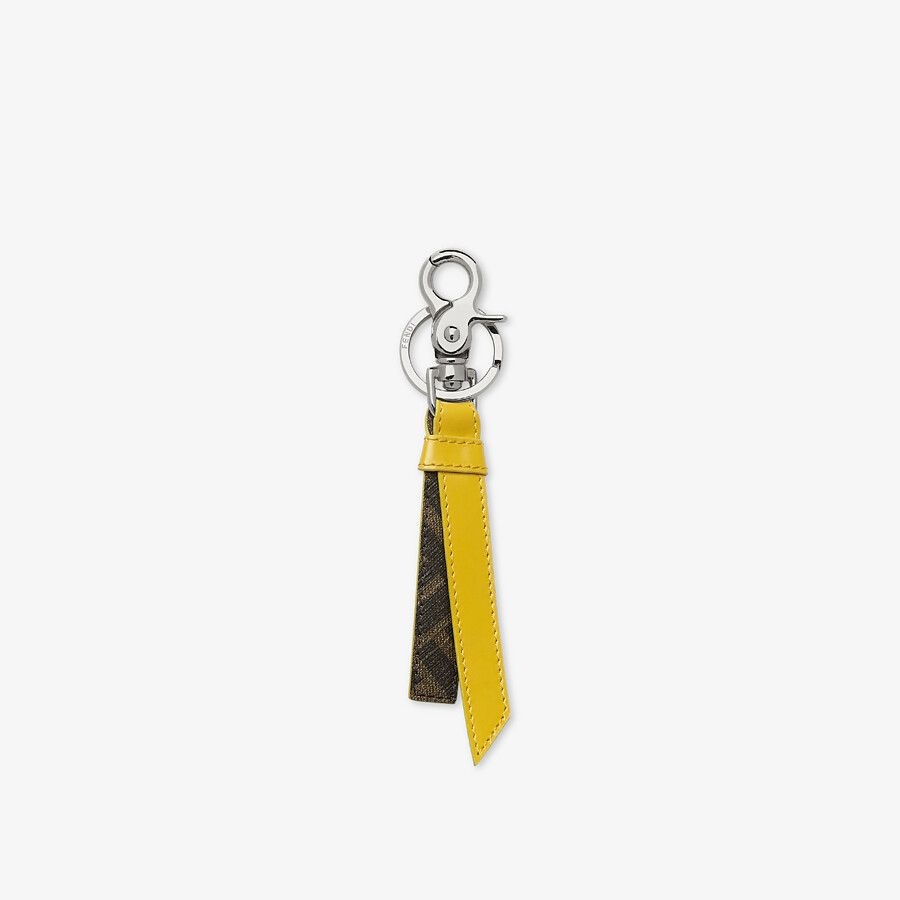 Yellow leather key case - 1