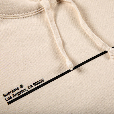 Supreme Supreme Shop Hooded Sweatshirt - Los Angeles 'Natural' outlook