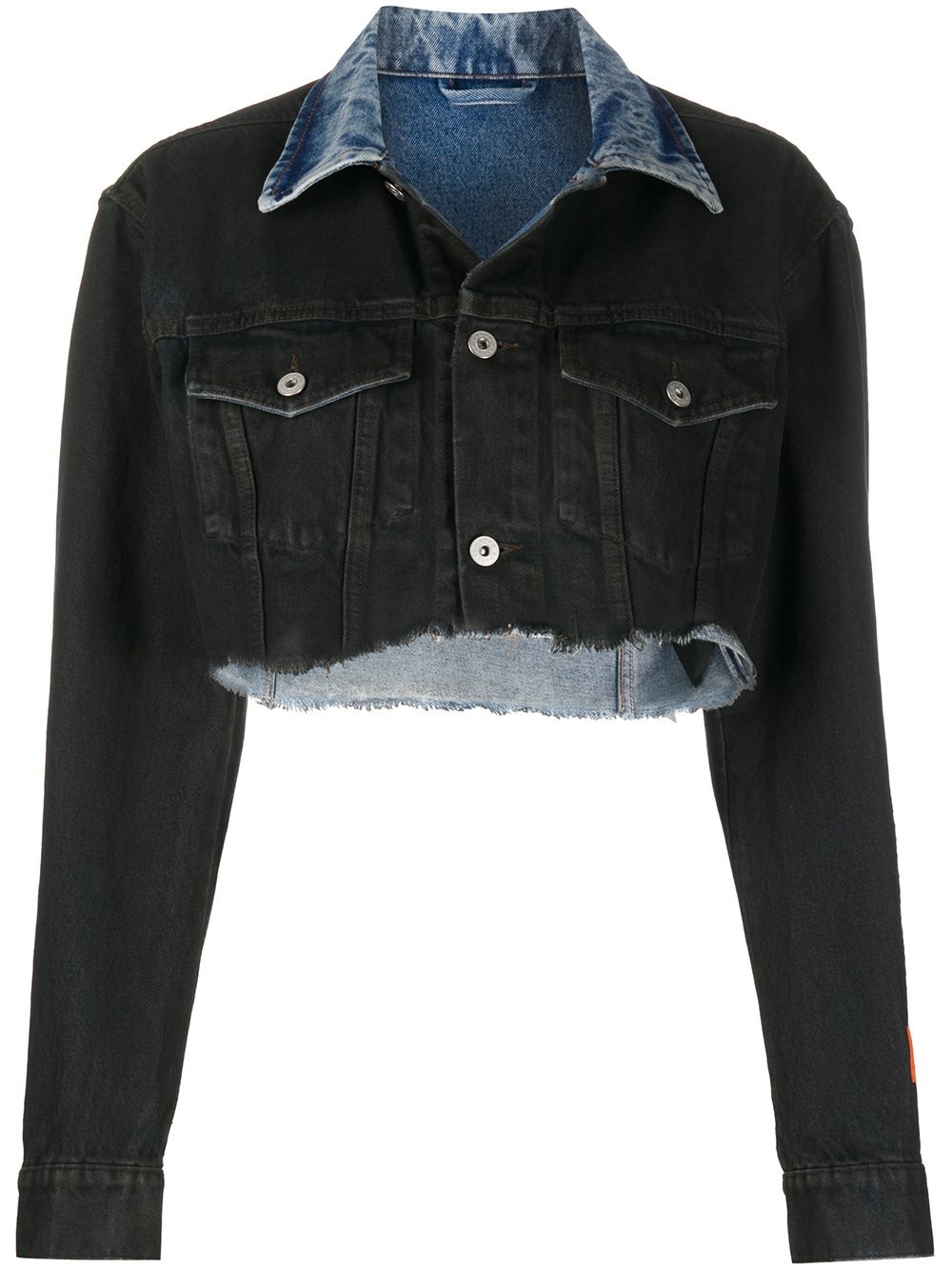 cropped denim jacket - 1