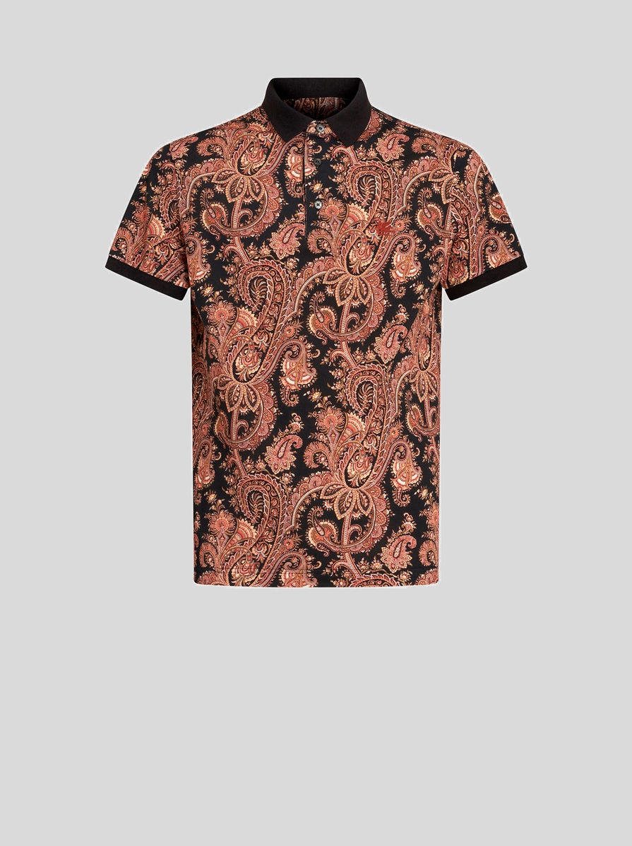 PAISLEY COTTON POLO SHIRT - 1