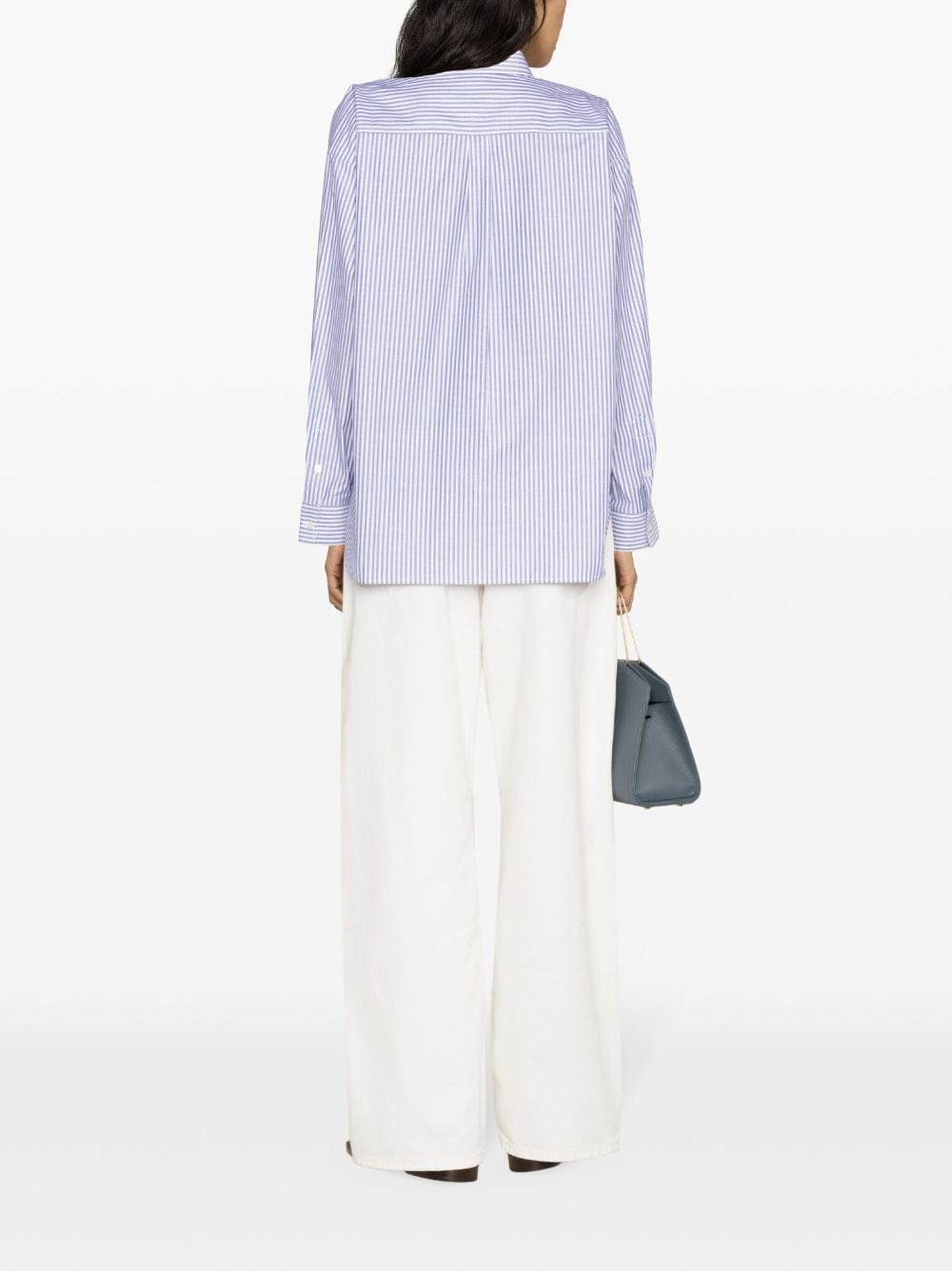 striped half-placket shirt - 4