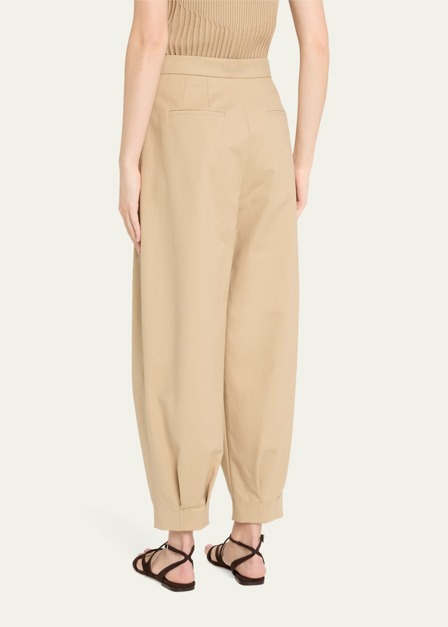 Kabuki Pintuck Tapered Leg Trousers - 3