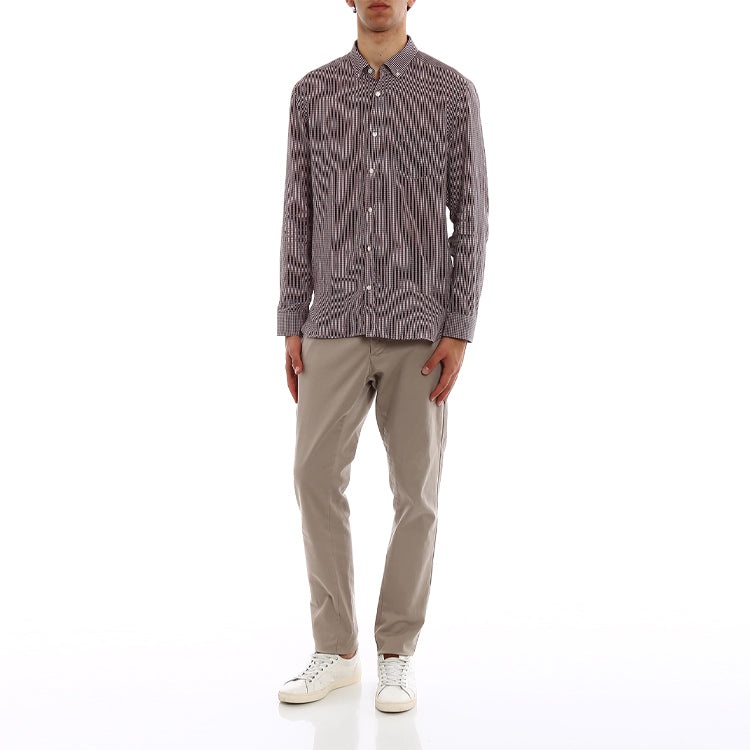 Men's Burberry Plaid Full Print Long Sleeves Shirt Pink Red 40700191 - 4