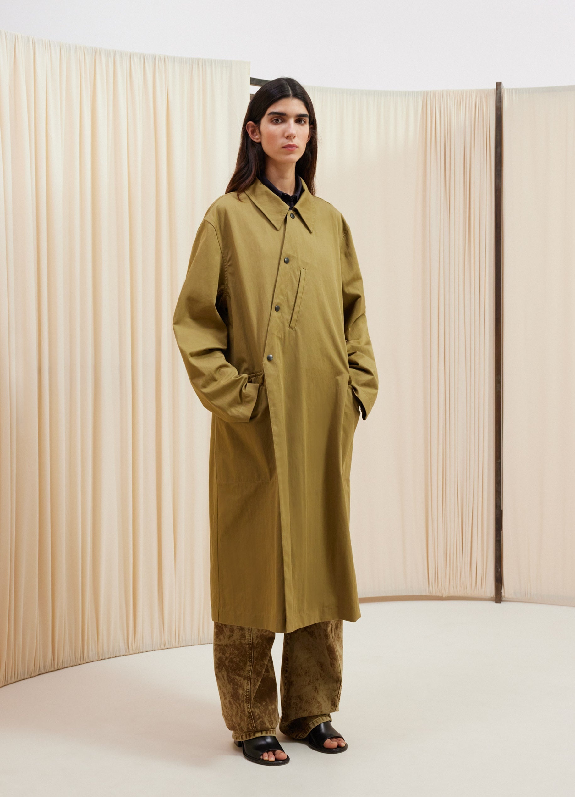 ASYMMETRICAL RAINCOAT - 6