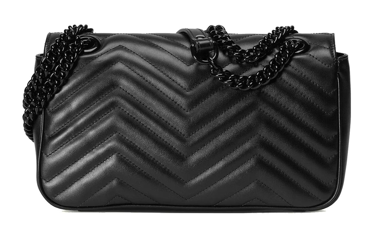 (WMNS) Gucci GG Marmont Matelasse Shoulder Bag Small 'Black' 443497-DTDFV-1000 - 3