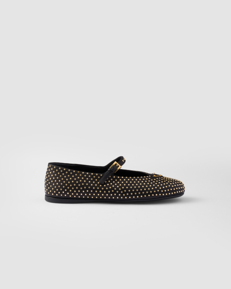 Prada Nappa leather ballerinas with studs outlook