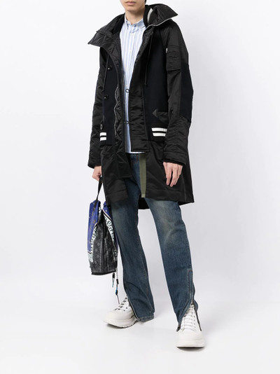 sacai multi-panel hooded coat outlook