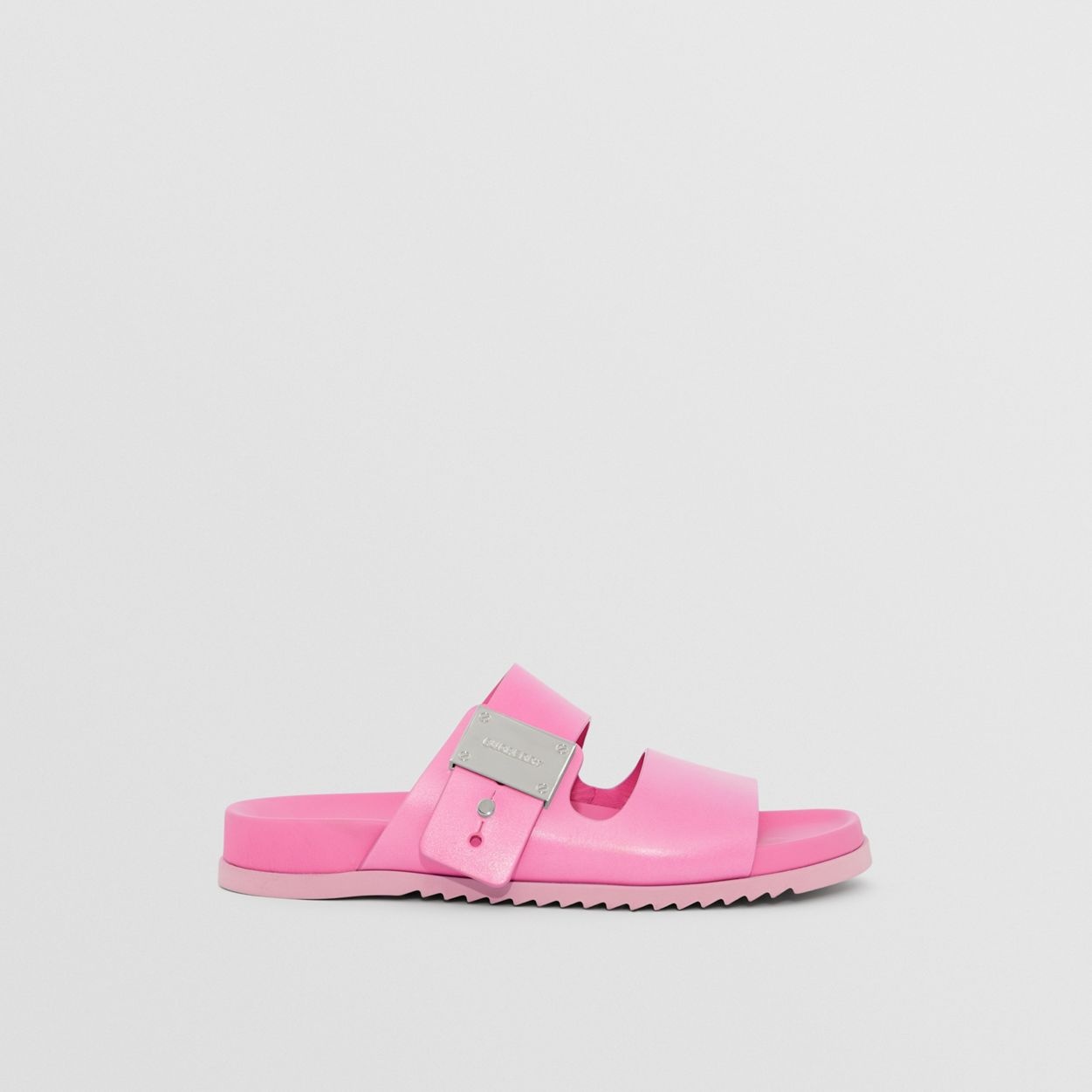 Logo Detail Leather Sandals - 6
