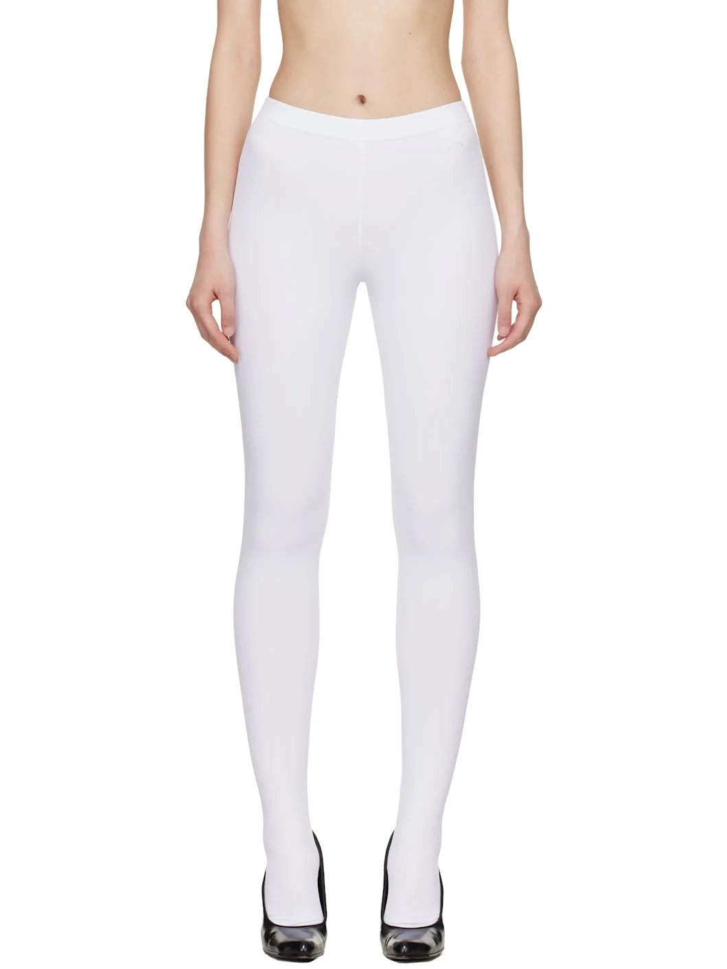 White Push-Up Tights - 1