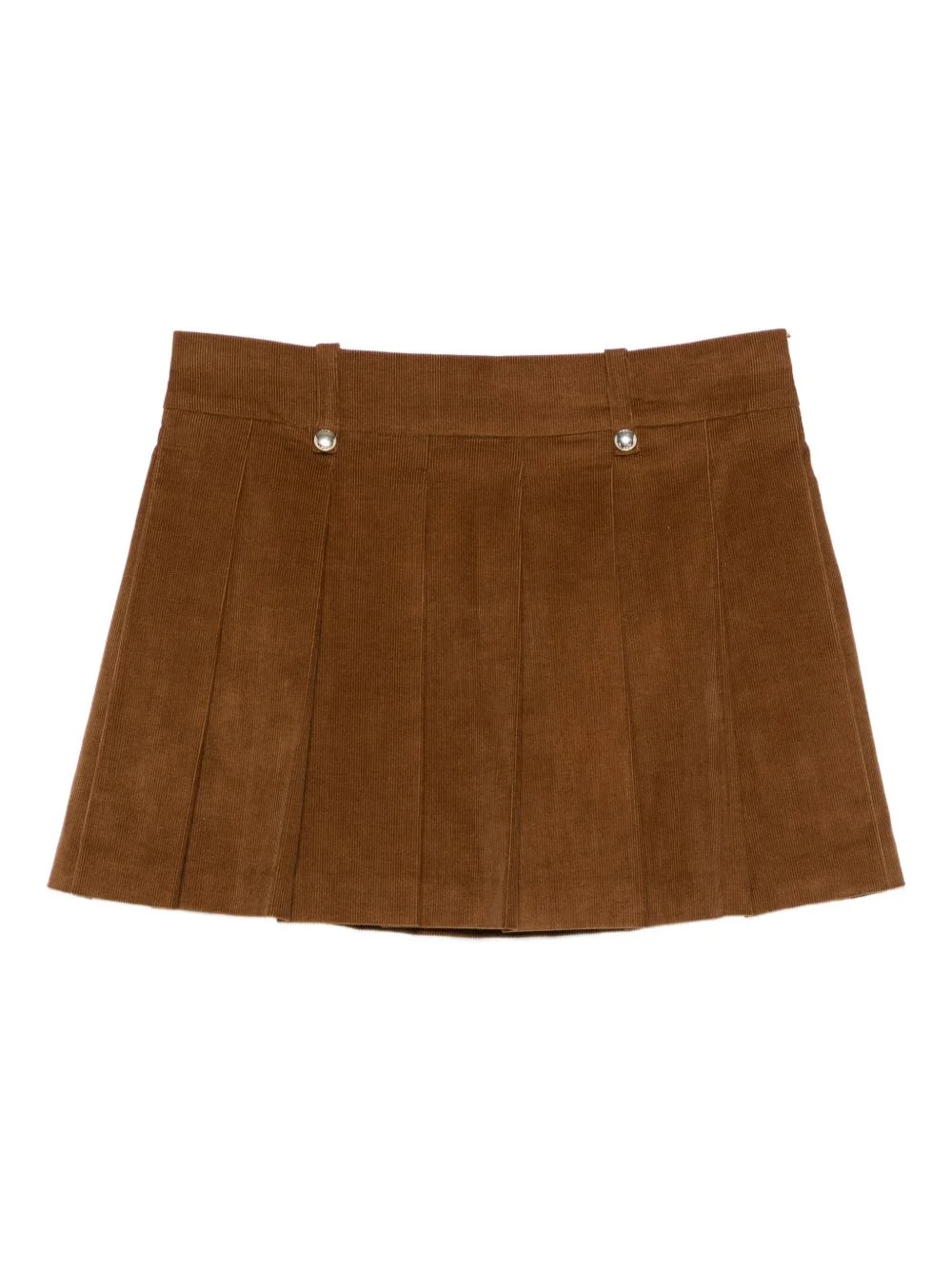 corduroy pleated mini skirt - 1
