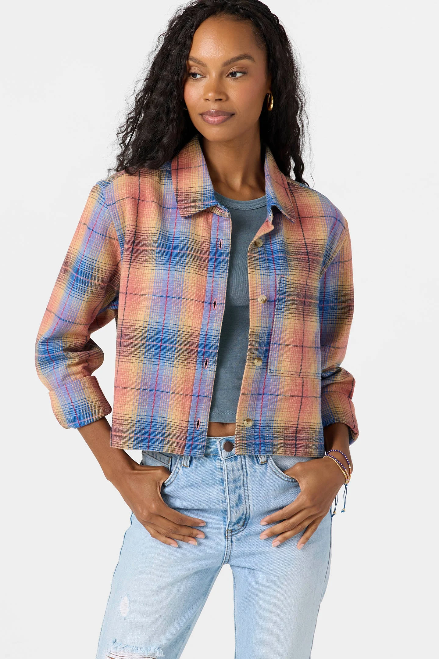 Roy Flannel Long Sleeve Top - 1