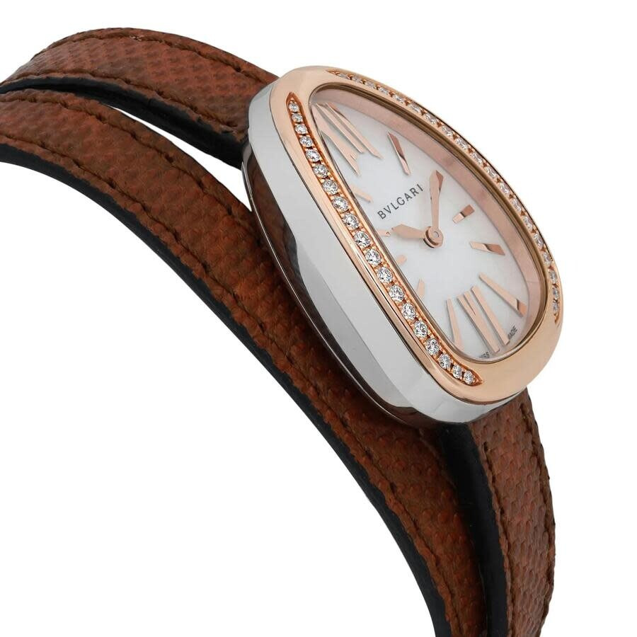 Pre-owned Bvlgari Serpenti Diamond Mother of Pearl Dial Ladies Watch 103059 - 4