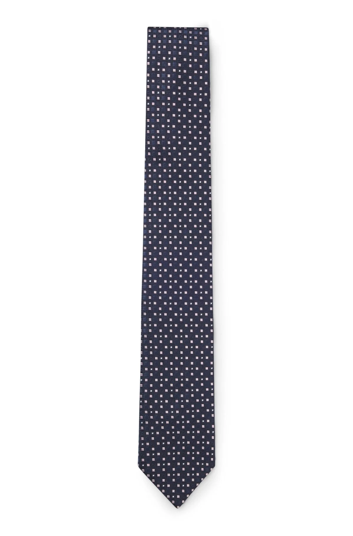 JACQUARD-PATTERN TIE IN A SILK BLEND - 1