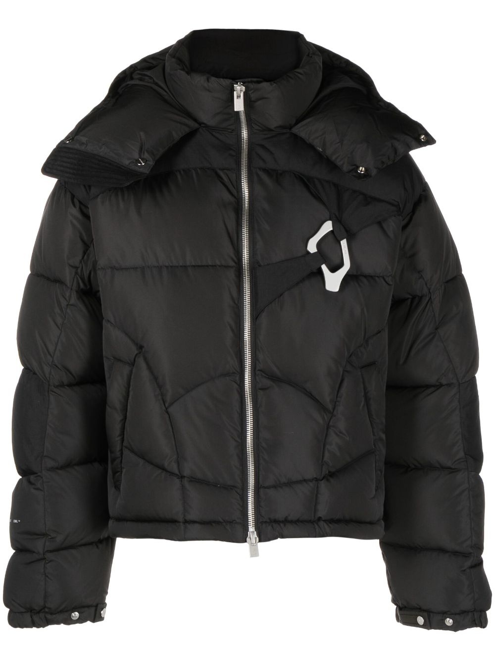 HE Abstract zip-up down jacket - 1