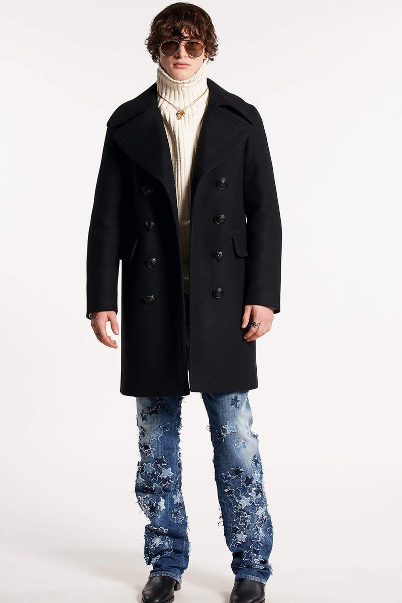 DOUBLE-BREASTED PEACOAT - 3