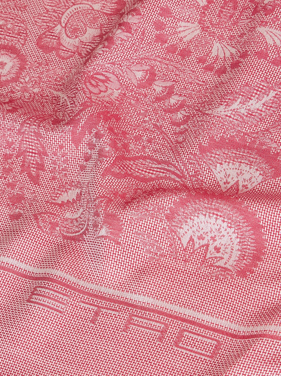 SILK AND WOOL JACQUARD SCARF - 2