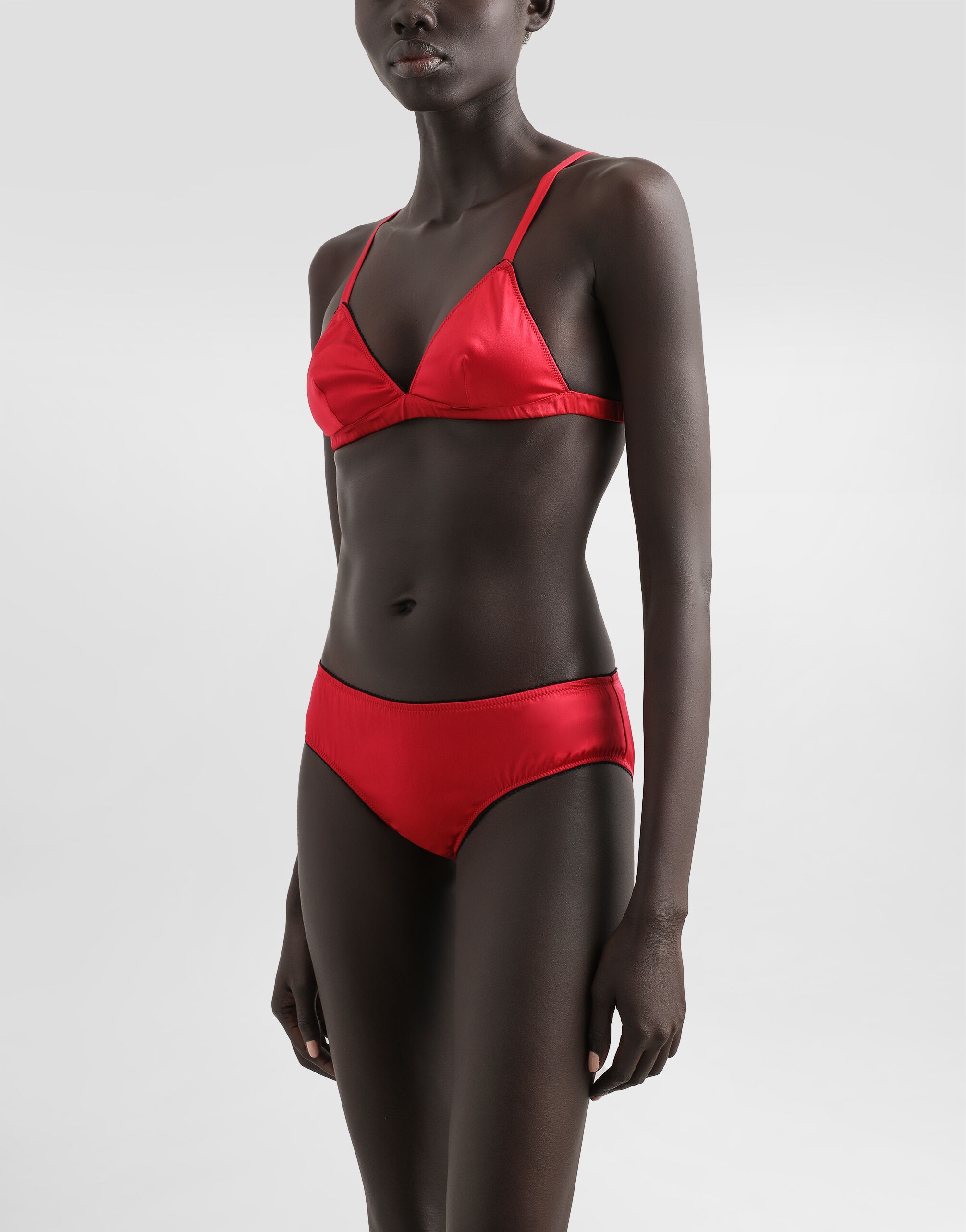 Satin triangle bra - 2