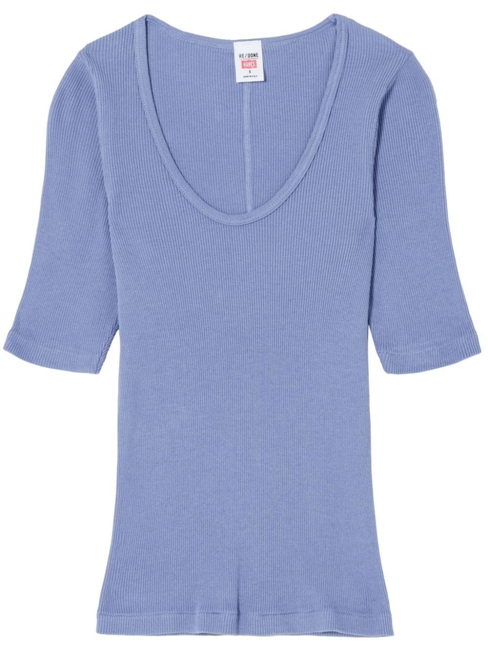 scoop-neck cotton T-shirt - 1