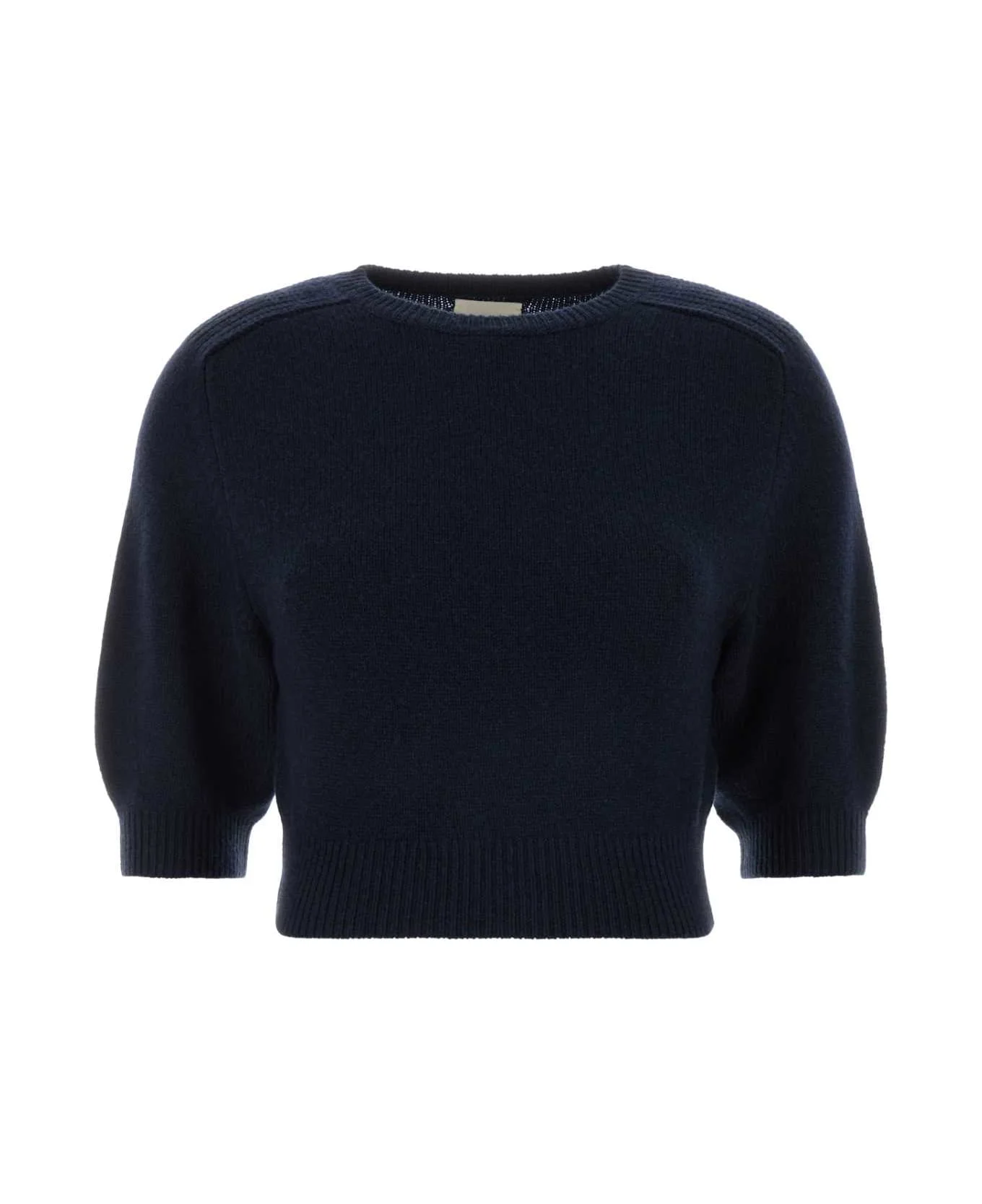 Navy Blue Wool Blend Lorelai Sweater - 1