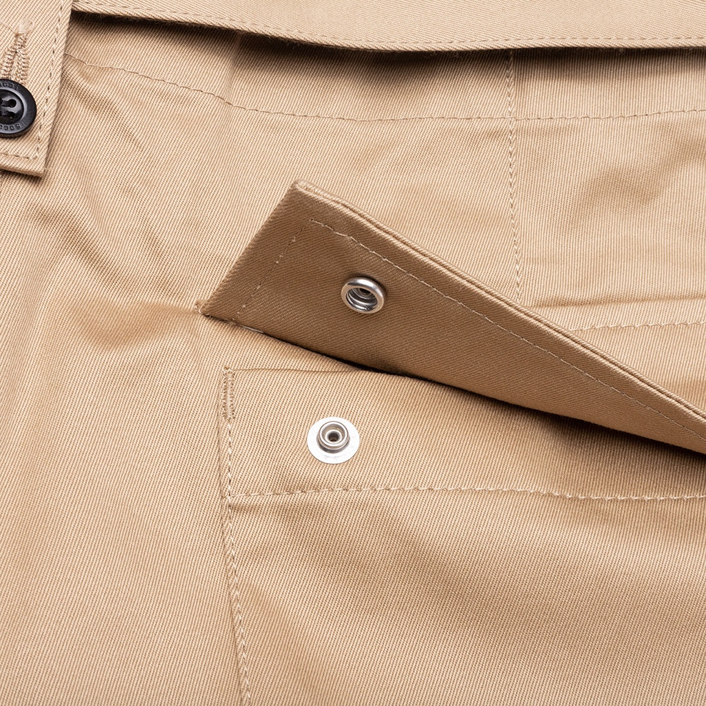 COTTON CHINO PANTS - BEIGE - 5